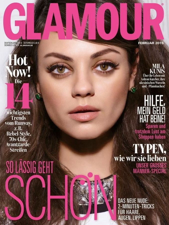 GLAMOUR GERMANY magazine side cover  February 2015