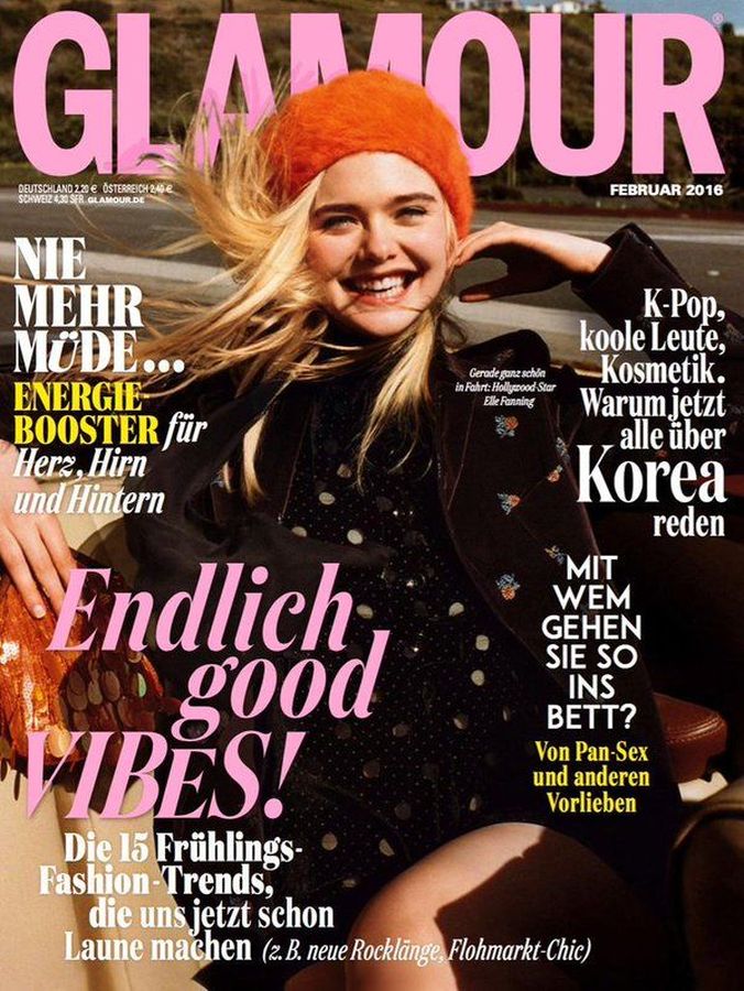 GLAMOUR GERMANY magazine side cover  February 2016