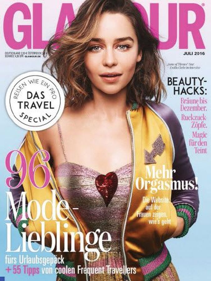 GLAMOUR GERMANY magazine side cover  July 2016