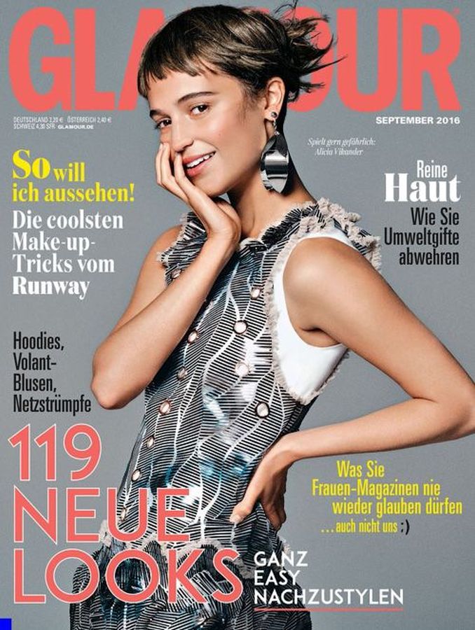 GLAMOUR GERMANY magazine side cover  September 2016