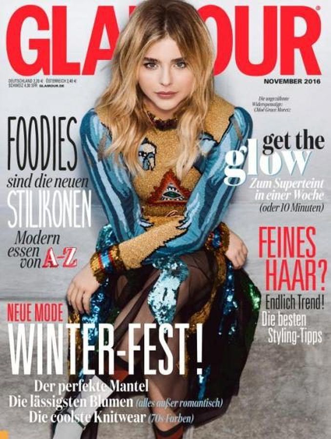 GLAMOUR GERMANY magazine side cover  November 2016