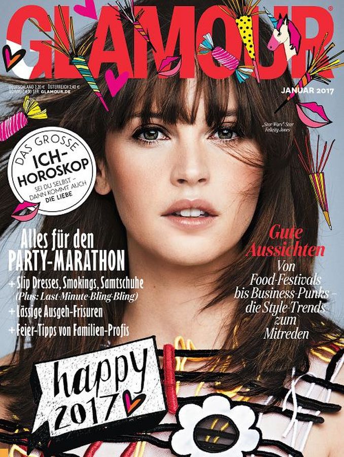 GLAMOUR GERMANY magazine side cover  January 2017