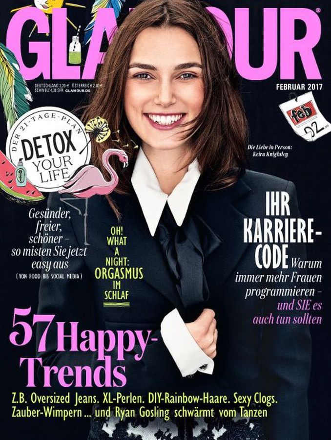 GLAMOUR GERMANY magazine side cover  February 2017