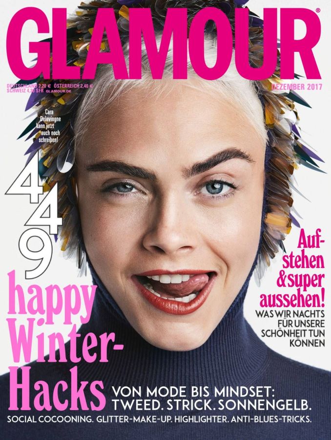 GLAMOUR GERMANY magazine side cover  December 2017