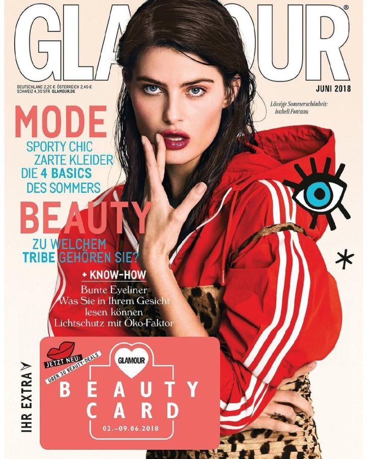 GLAMOUR GERMANY magazine side cover  June 2018