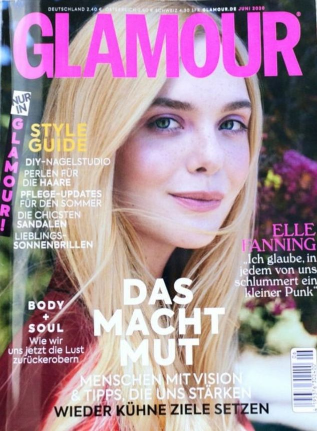 GLAMOUR GERMANY magazine side cover  June 2020