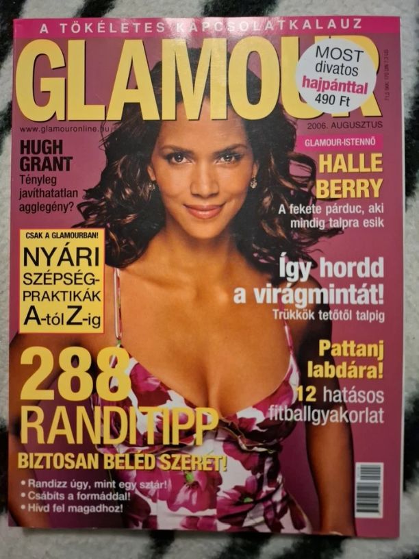 GLAMOUR HUNGARY magazine side cover  August 2006