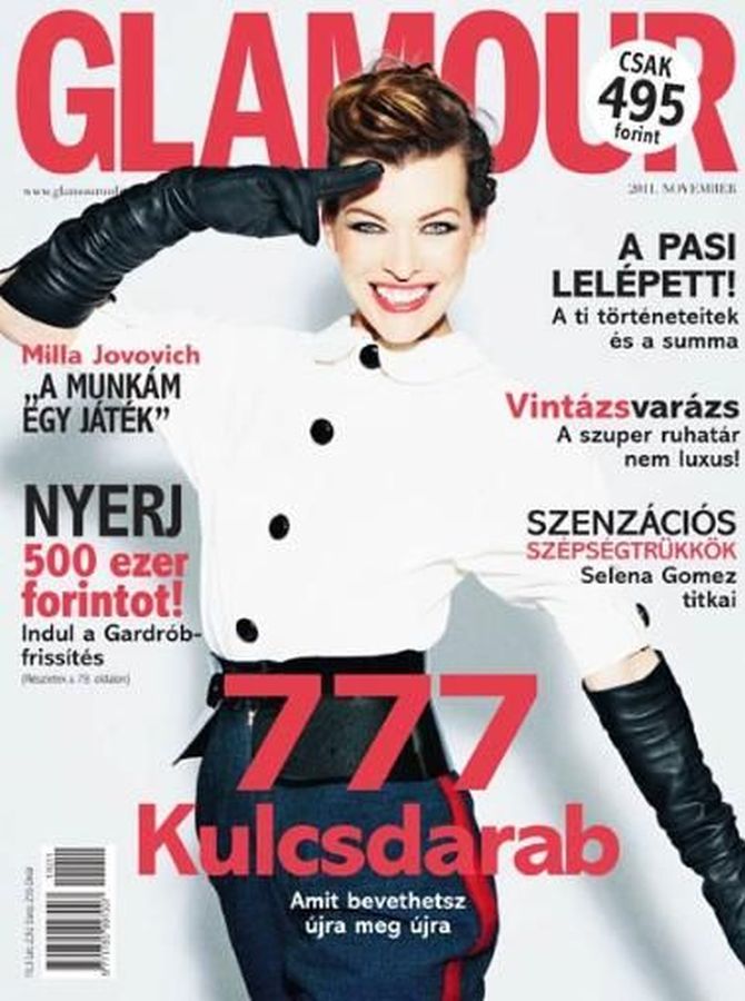 GLAMOUR HUNGARY magazine side cover  November 2011