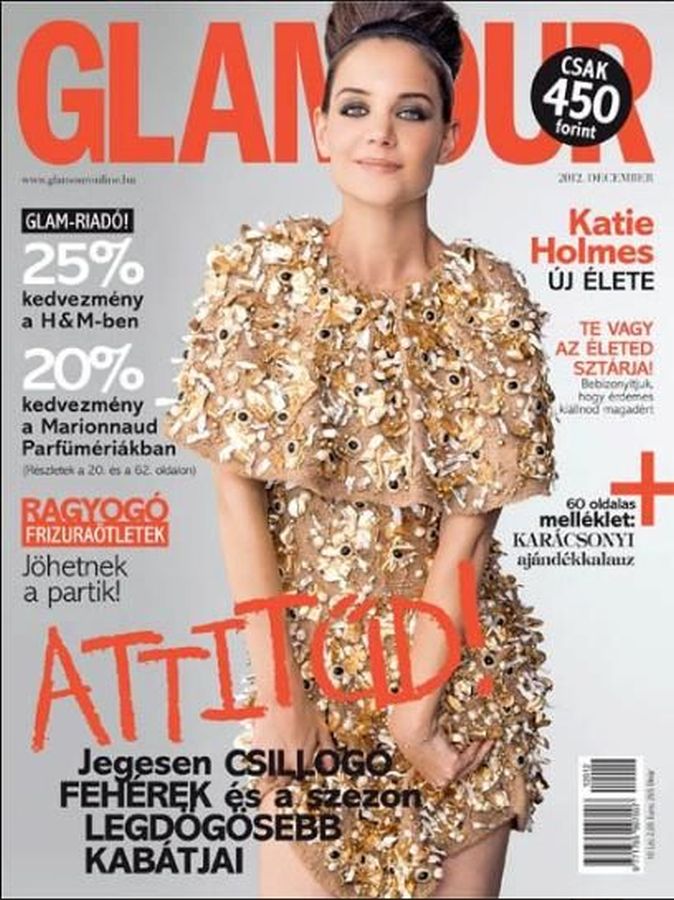 GLAMOUR HUNGARY magazine side cover  December 2012