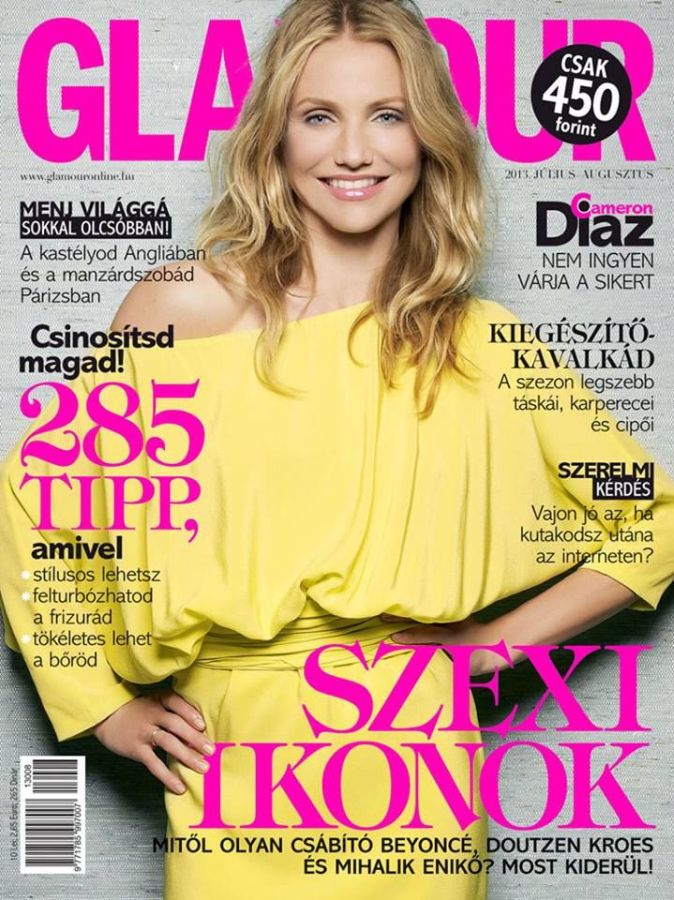 GLAMOUR HUNGARY magazine side cover  July/August 2013