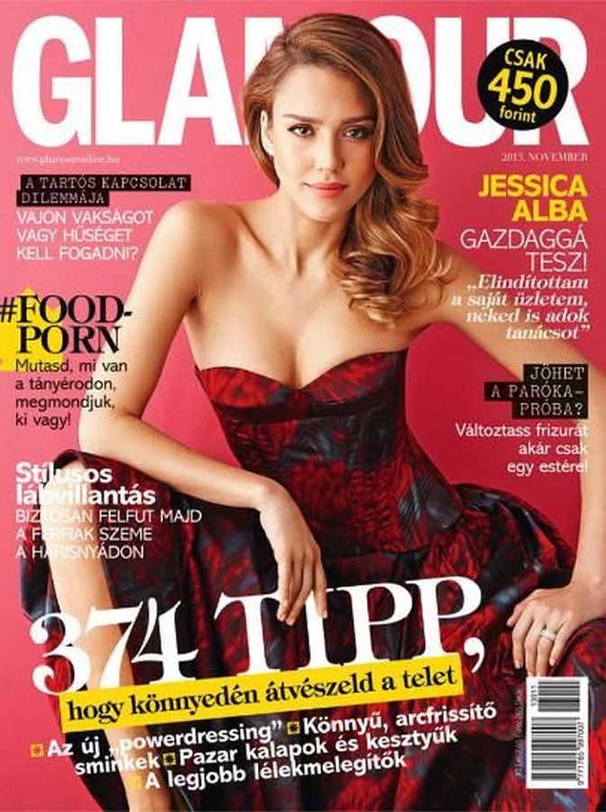 GLAMOUR HUNGARY magazine side cover  November 2013
