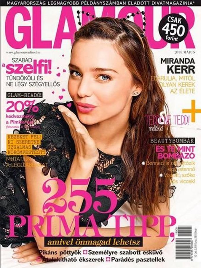 GLAMOUR HUNGARY magazine side cover  May 2014