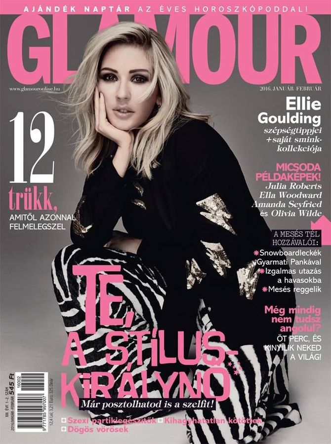GLAMOUR HUNGARY magazine side cover  January/February 2016