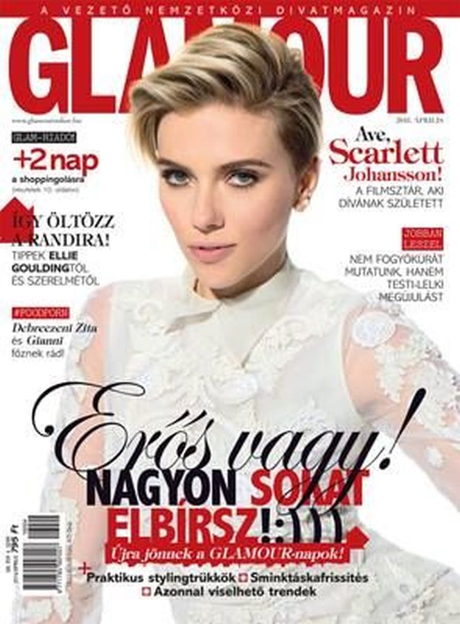GLAMOUR HUNGARY magazine side cover  April 2016