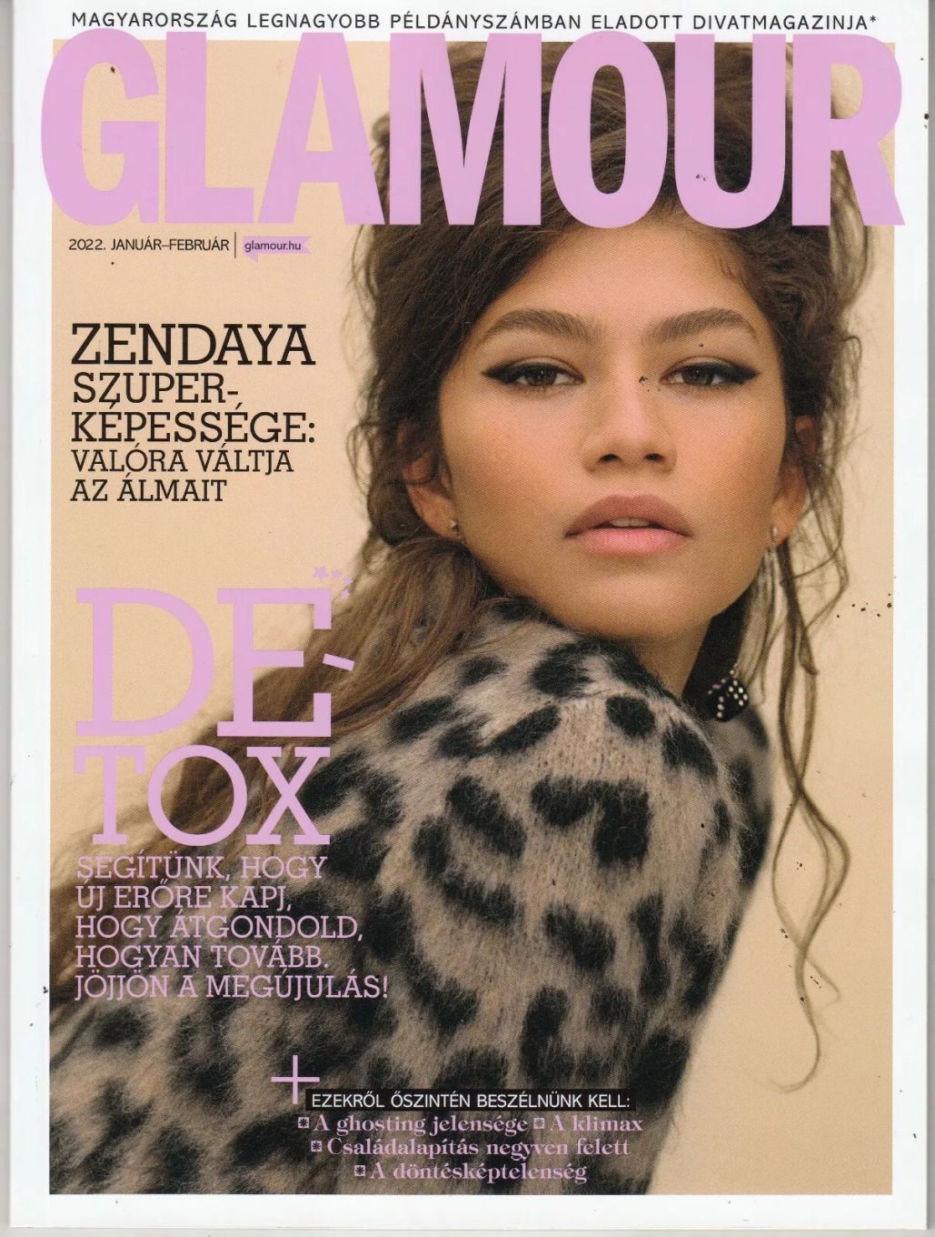 GLAMOUR HUNGARY magazine side cover  January/February 2022