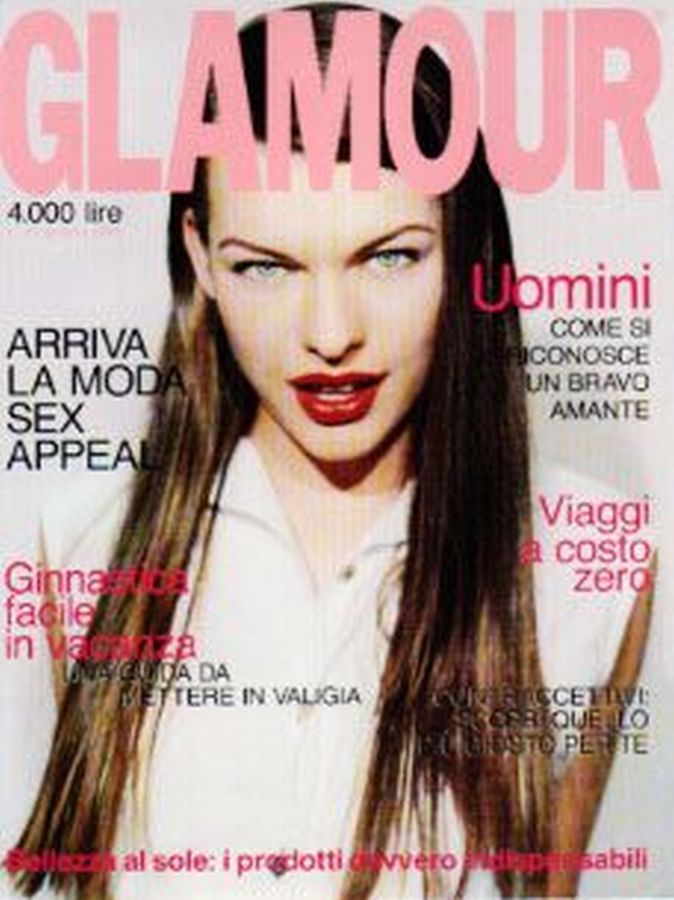 GLAMOUR ITALY magazine side cover  July 1995