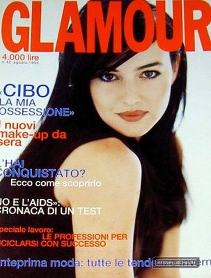 GLAMOUR ITALY magazine side cover  August 1995