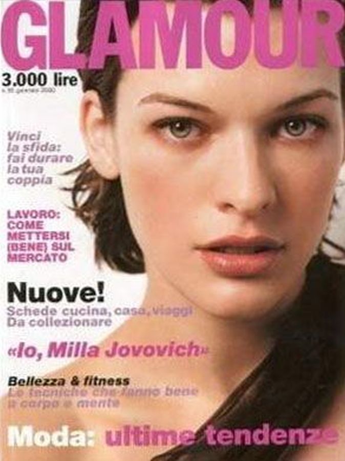 GLAMOUR ITALY magazine side cover  January 2000