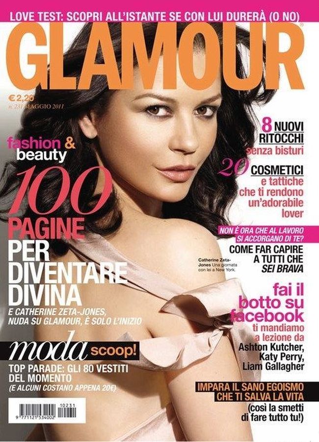 GLAMOUR ITALY magazine side cover  May 2011