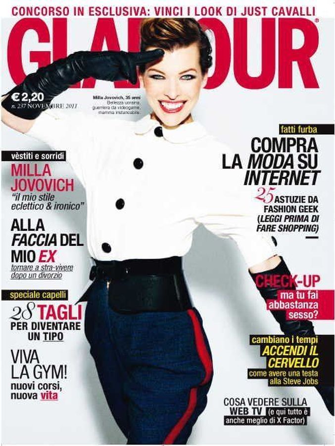 GLAMOUR ITALY magazine side cover  November 2011