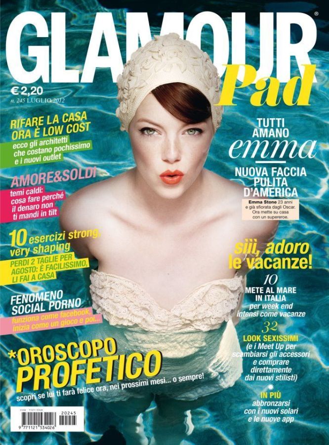 GLAMOUR ITALY magazine side cover  July 2012