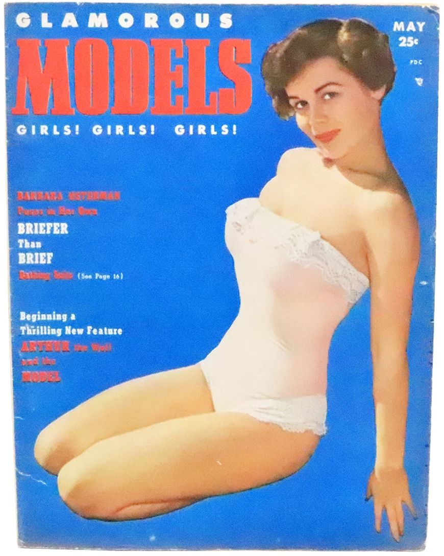 GLAMOROUS MODELS magazine side cover  May 1950