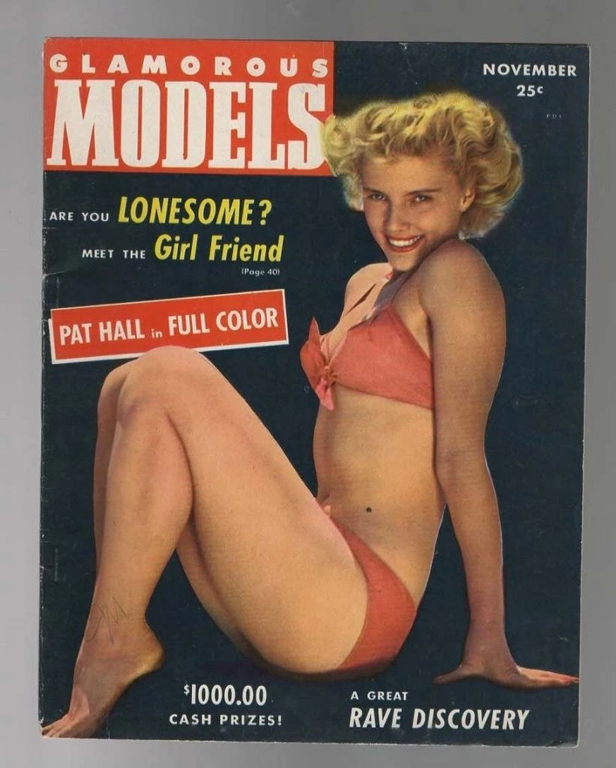 GLAMOROUS MODELS magazine side cover  November 1950