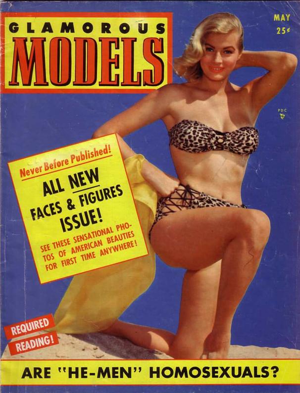GLAMOROUS MODELS magazine side cover  Vol 5 No 11 May 1954