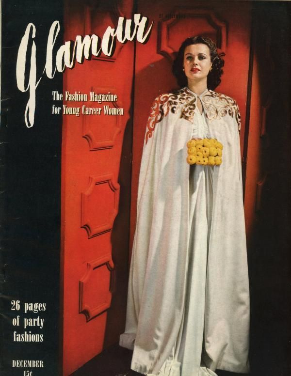 GLAMOUR USA magazine side cover  December 1940