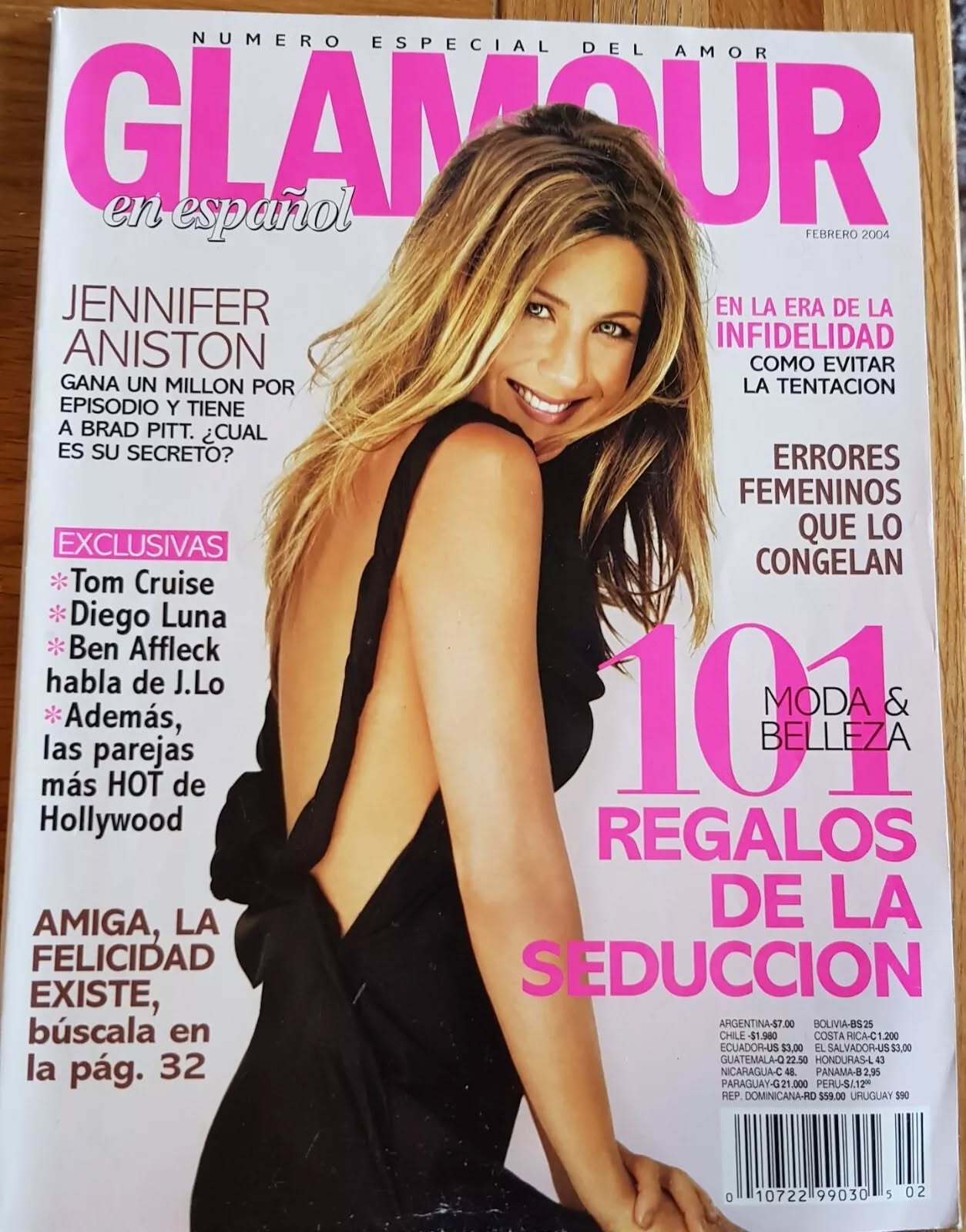 GLAMOUR SPAIN magazine side cover  February 2004