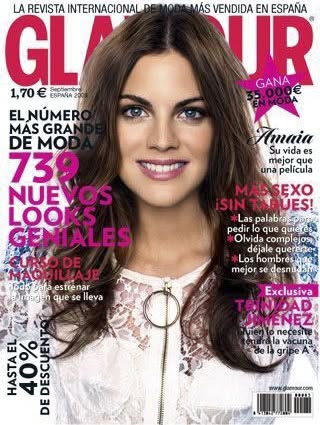 GLAMOUR SPAIN magazine side cover Issue 83  September 2009