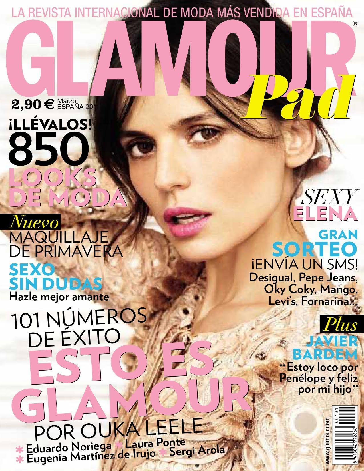 GLAMOUR SPAIN magazine side cover  March 2011