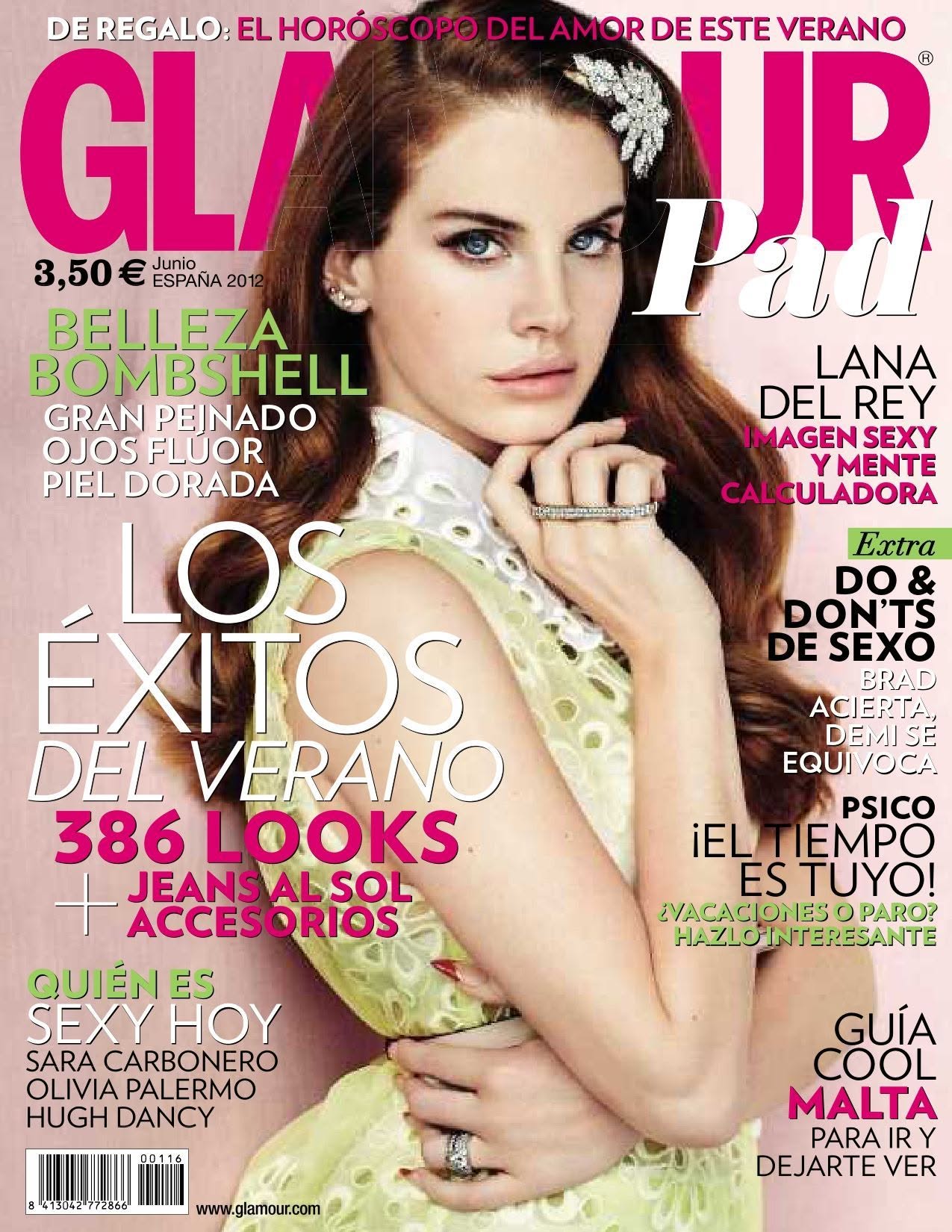 GLAMOUR SPAIN magazine side cover  June 2012