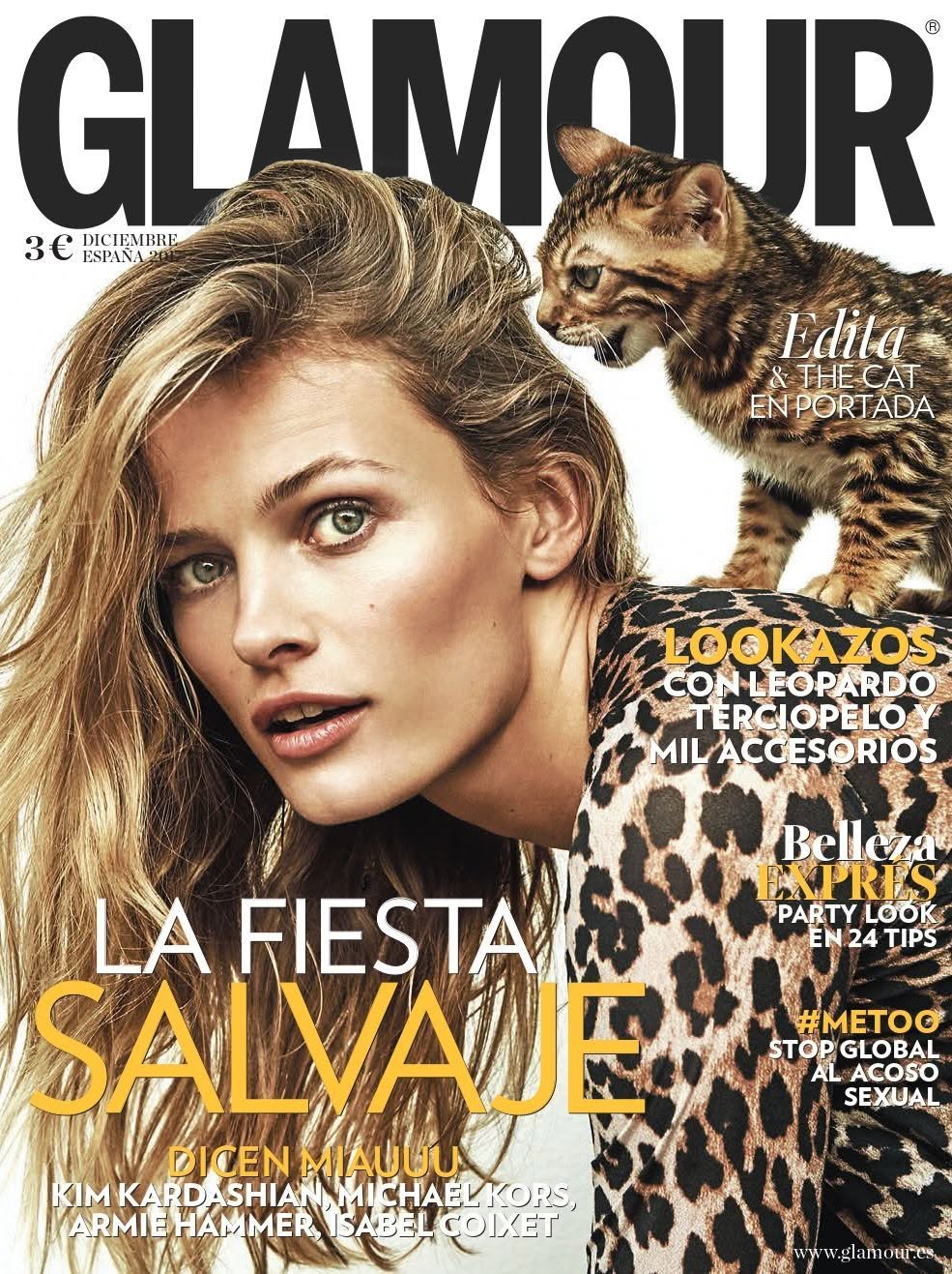 GLAMOUR SPAIN magazine side cover  December 2017