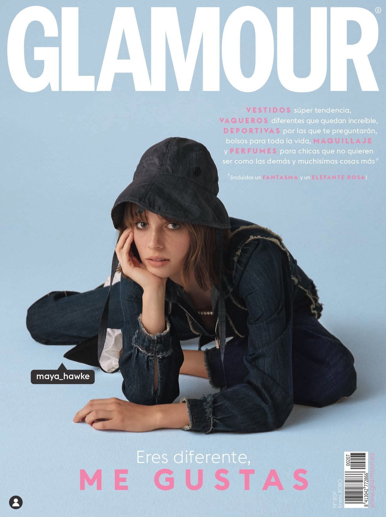 GLAMOUR SPAIN magazine side cover  January 2020