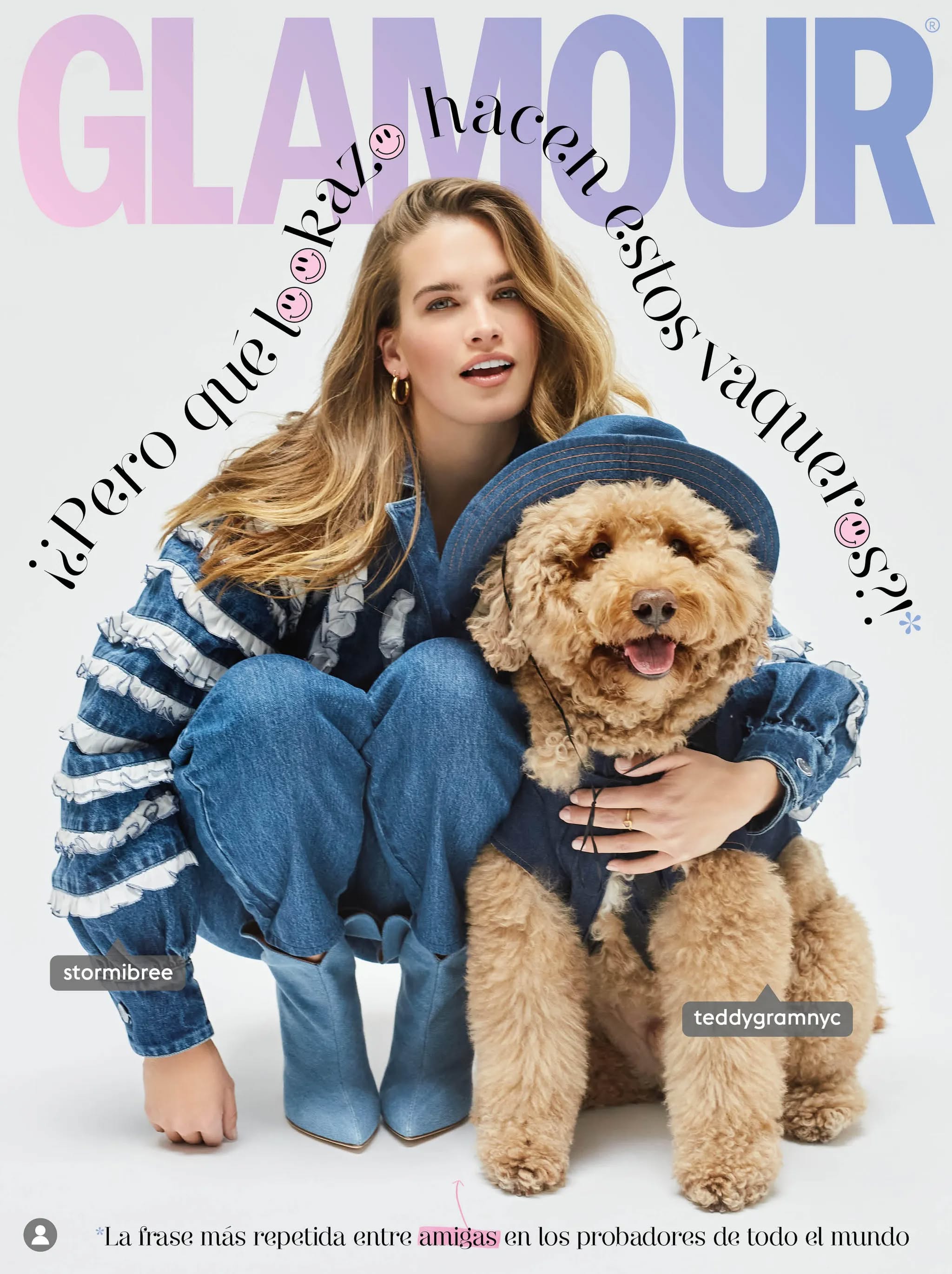 GLAMOUR SPAIN magazine side cover  April 2020