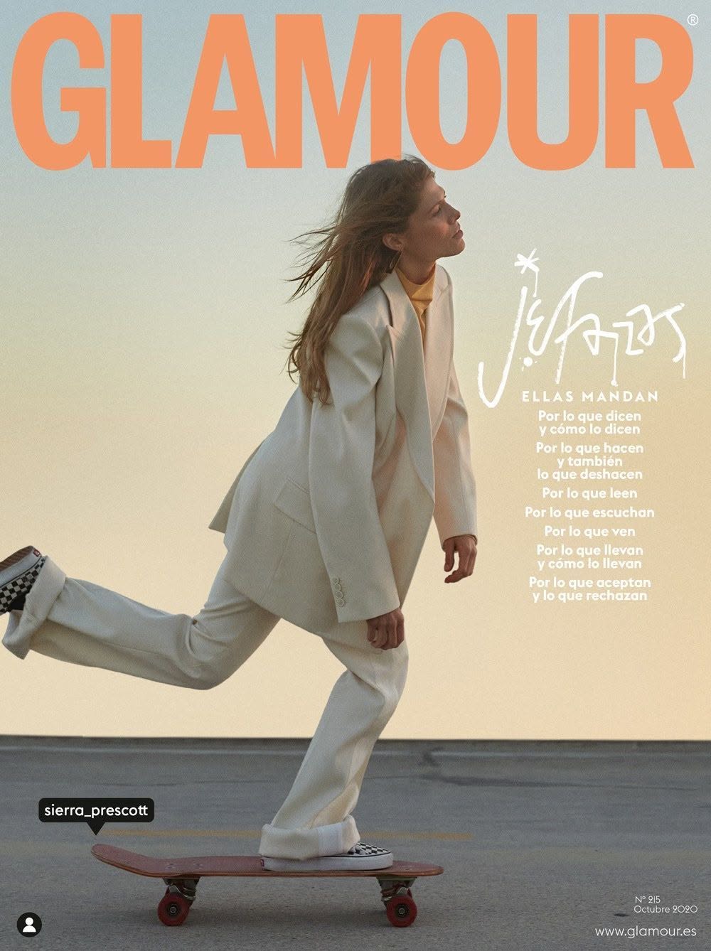GLAMOUR SPAIN magazine side cover  October 2020