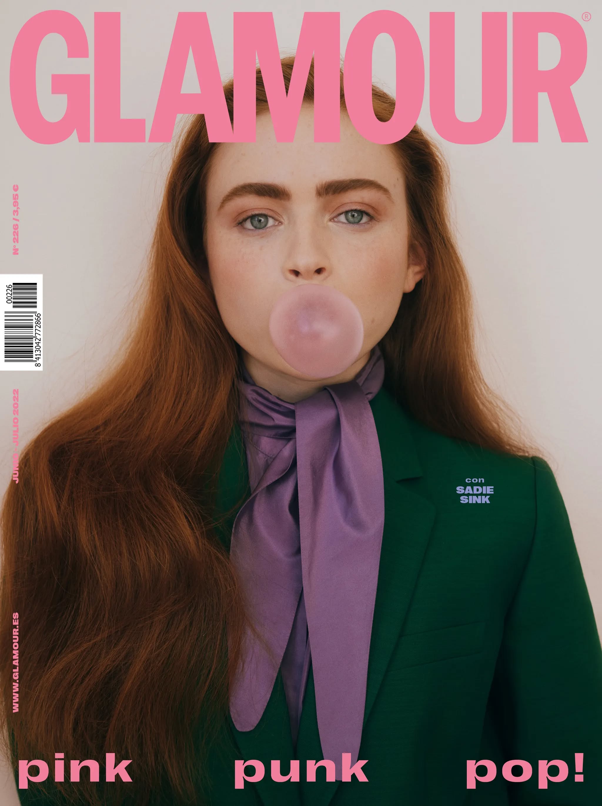 GLAMOUR SPAIN magazine side cover  June 2022