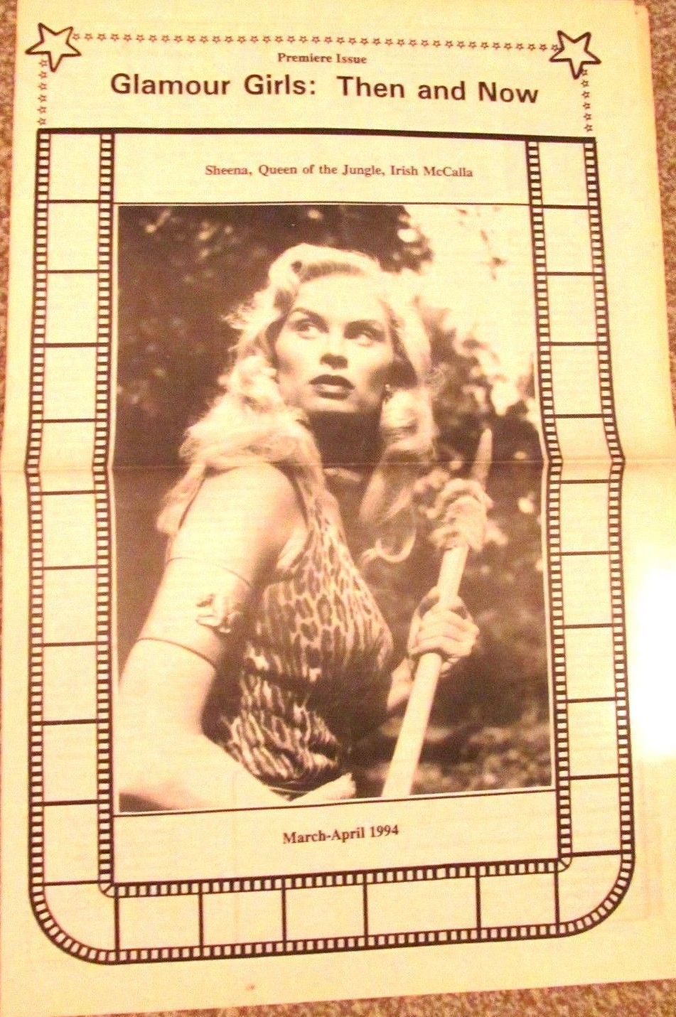 GLAMOUR GIRLS THEN AND NOW magazine side cover Issue 1  March/April 1994