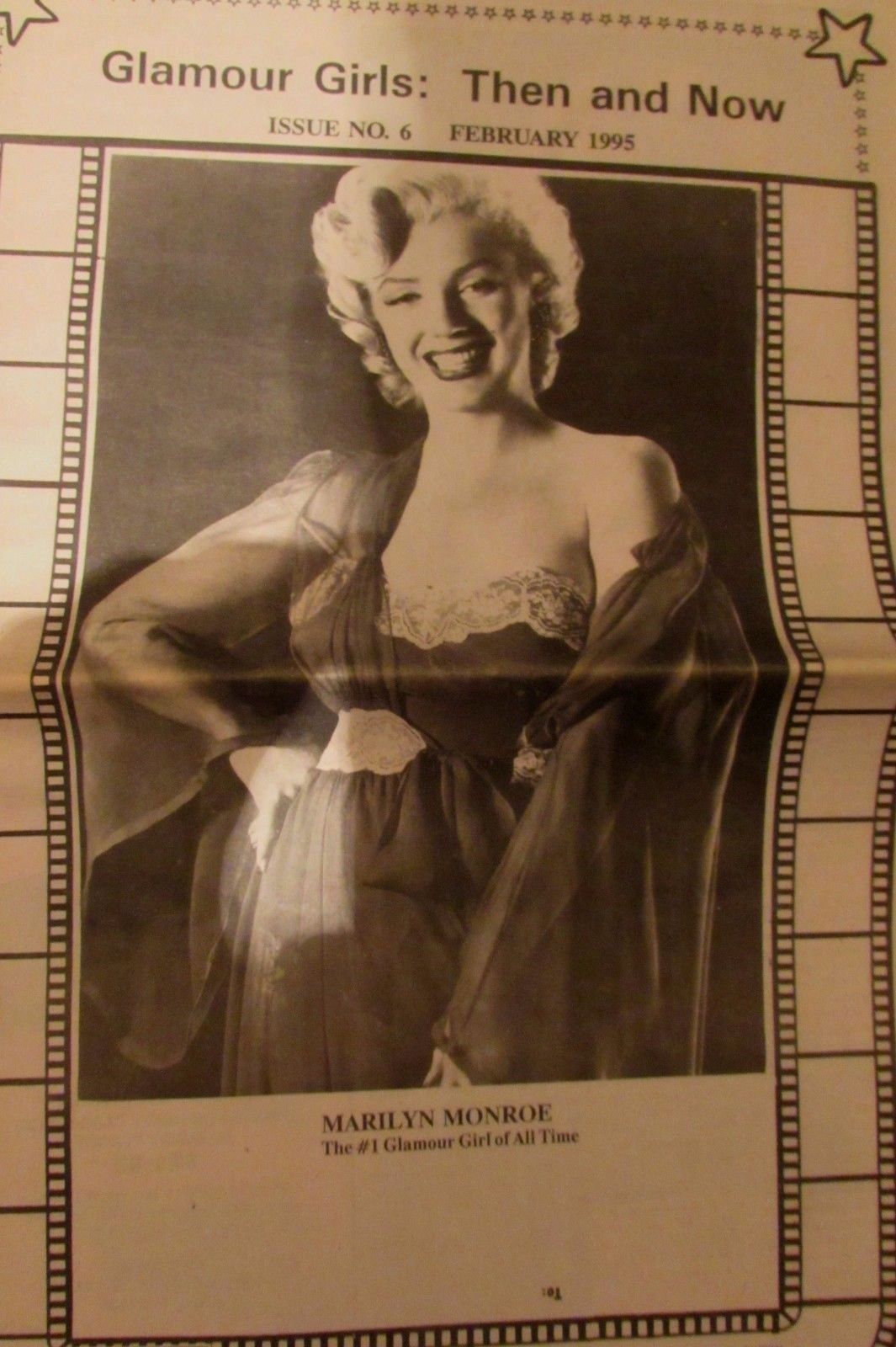 GLAMOUR GIRLS THEN AND NOW magazine side cover Issue 6  February 1995