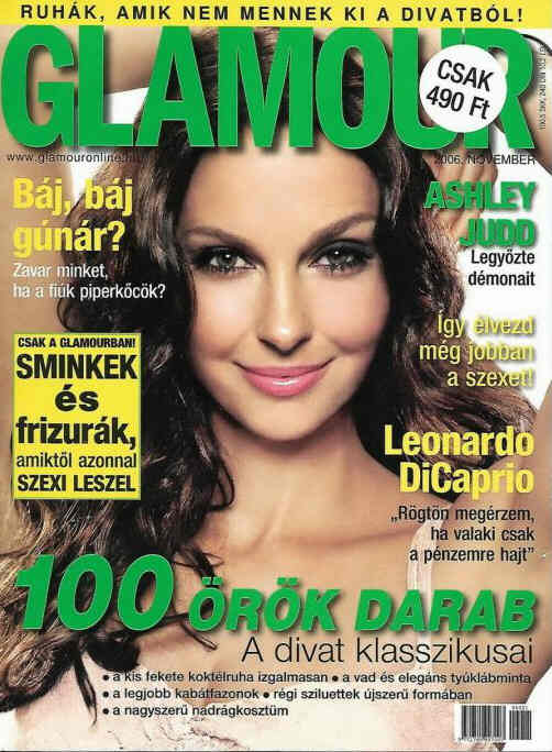 GLAMOUR HUNGARY magazine side cover  November 2006