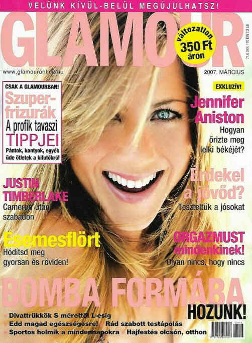 GLAMOUR HUNGARY magazine side cover  March 2007