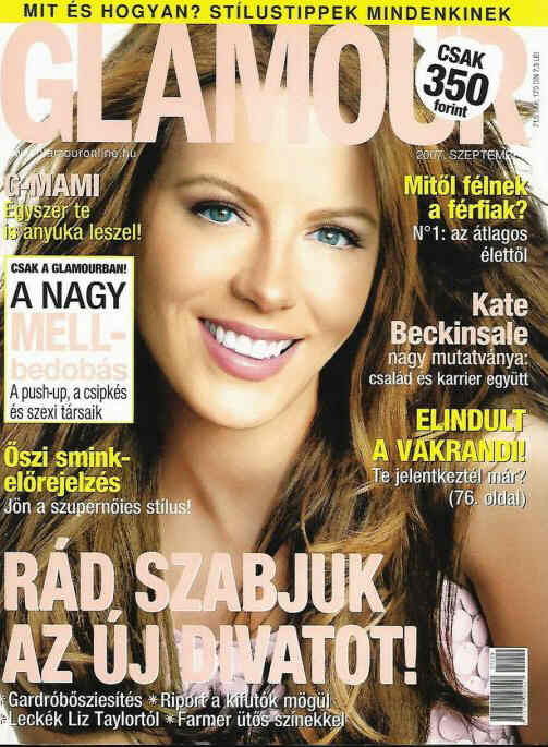 GLAMOUR HUNGARY magazine side cover  September 2007