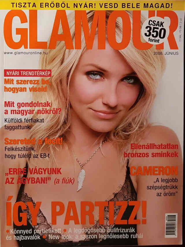 GLAMOUR HUNGARY magazine side cover  June 2008