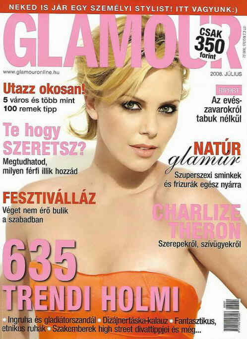 GLAMOUR HUNGARY magazine side cover  July 2008