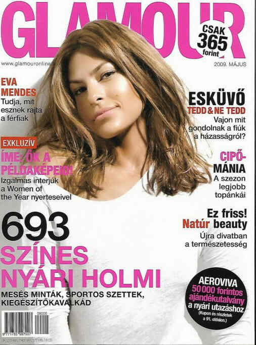 GLAMOUR HUNGARY magazine side cover  May 2009