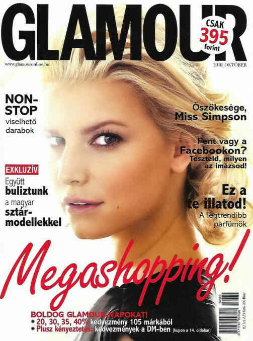 GLAMOUR HUNGARY magazine side cover  October 2010