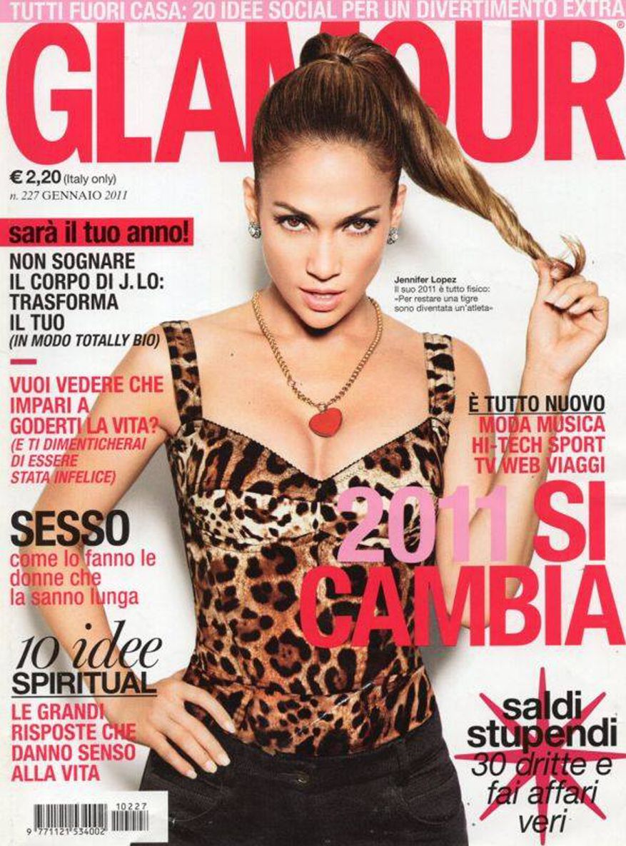 GLAMOUR ITALY magazine side cover Issue 227  January 2011