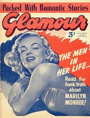 GLAMOUR UK 50S magazine side cover  November 1953