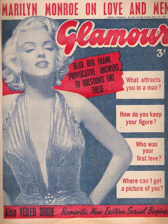 GLAMOUR UK 50S magazine side cover 11 May 1956